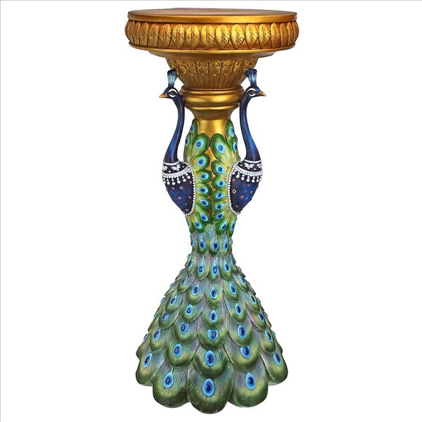 Design Toscano Great Ruler Peacock Sculptural Pedestal - KY737