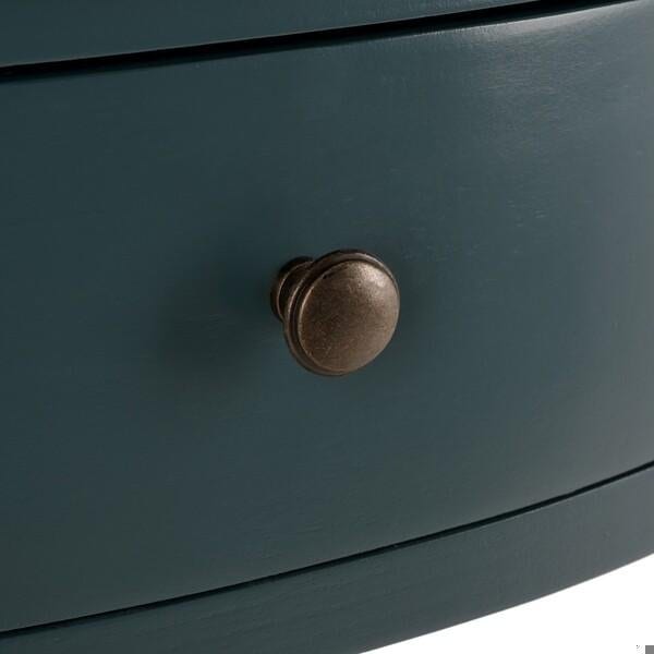 Safavieh Jan Demilune Small Console Table- Slate Teal - 35.4 x 16.5 x 35.4 in. - AMH6569C