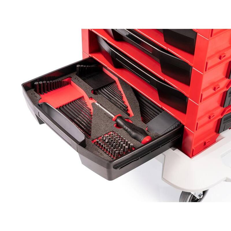 TEKTON L- Key and Bit Driver Set with Open Top Drawer and Rack, 78-Piece (0.050 - 3/8 in., 1.3 - 10 mm, #1 - #3, T7 - T30) - OLB94801