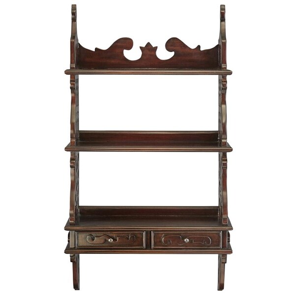 Design Toscano Chinese Chippendale-Style Hardwood Curio Shelves - AF8042