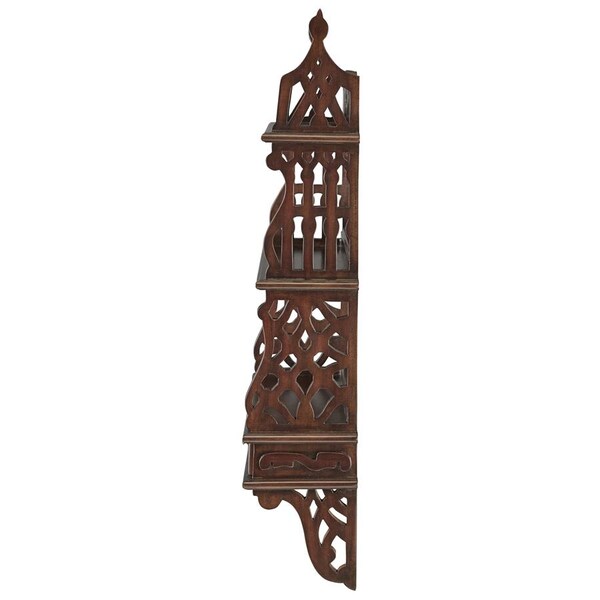 Design Toscano Chinese Chippendale-Style Hardwood Curio Shelves - AF8042