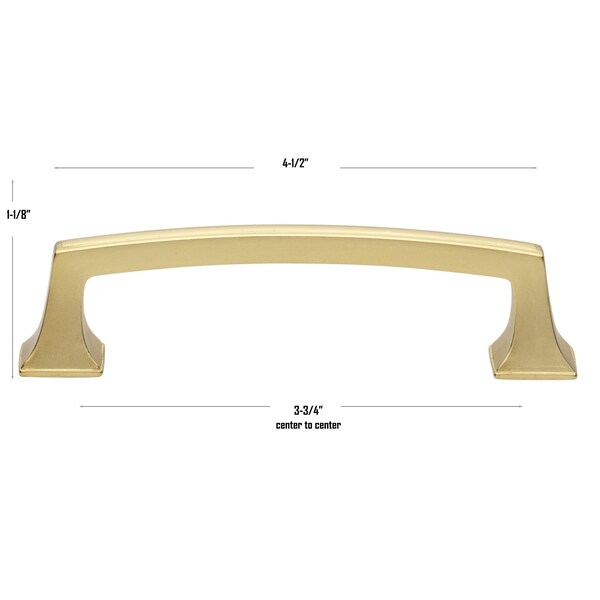 Gliderite Hardware 3-3/4 in. Center to Center Cabinet Base Pull - 87380-96-BG, 5PK - 87380-96-BG-5