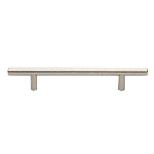 Gliderite Hardware 5-1/16 in. Center to Center Satin Nickel Solid Steel Bar Pull - 5002-128-SS, 5PK - 5002-128-SS-5