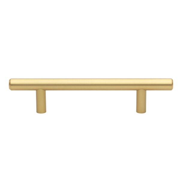 Gliderite Hardware 3-3/4 in. Center to Center Satin Gold Solid Steel Bar Pull - 5001-96-SG, 10PK - 5001-96-SG-10