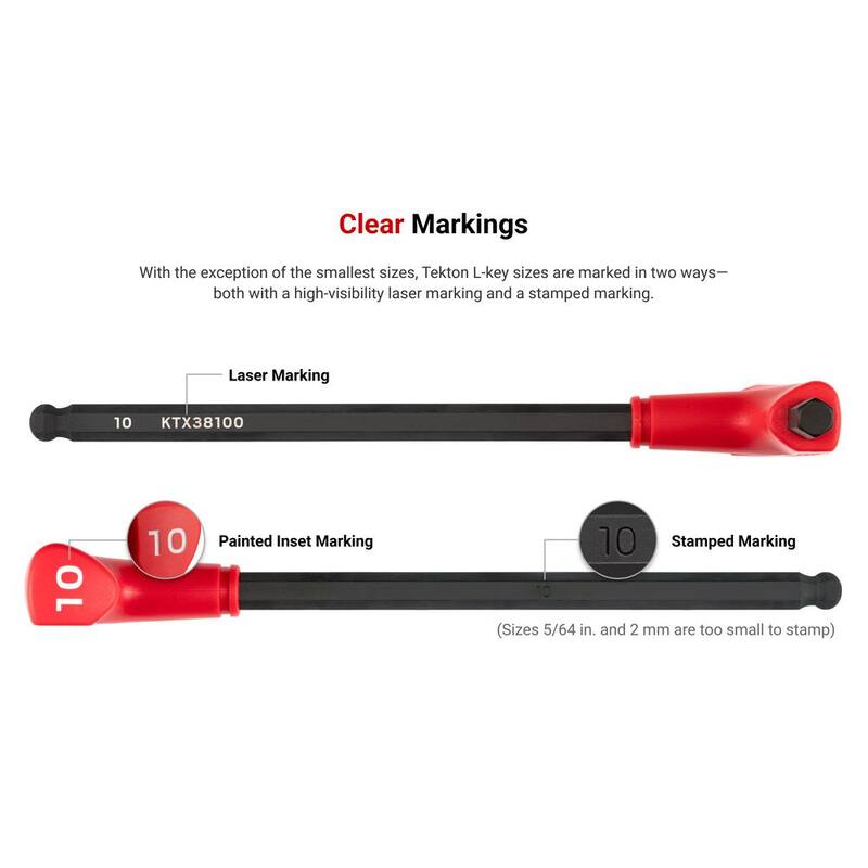 TEKTON 10 mm Ball End Hex T-Handle Key - KTX38100