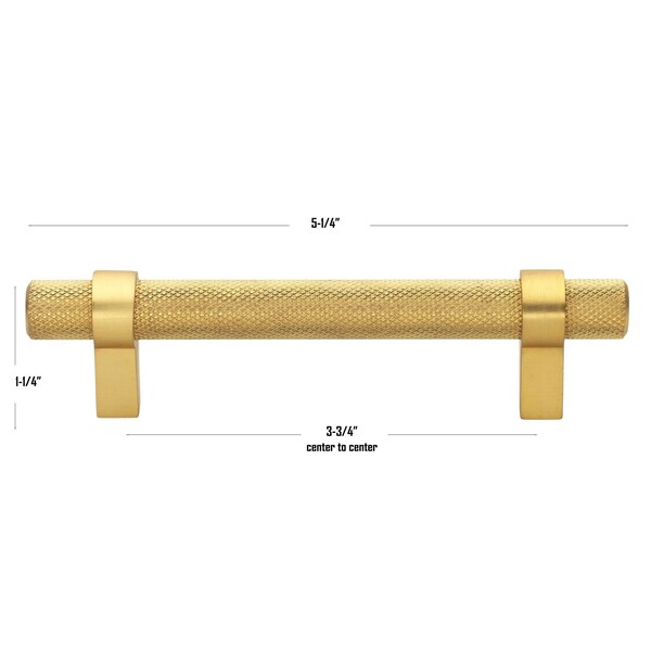 Gliderite Hardware 3-3/4 in. Center to Center Knurled Steel Bar Pull - 8006-96-BG, 5PK - 8006-96-BG-5