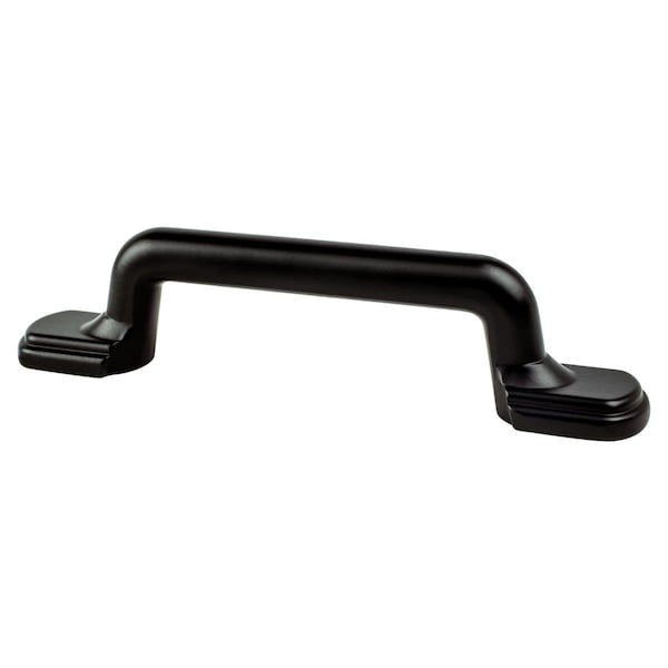 Berenson 3 in. Traditional Advantage Two CC Matte Black Rounded End Pull - 9189-1055-P