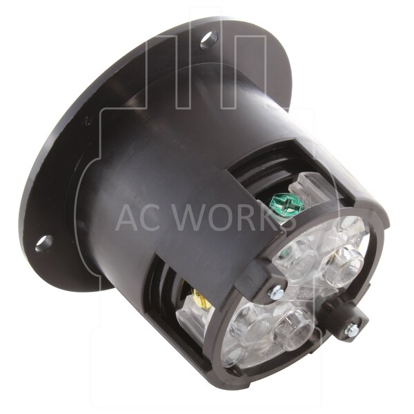 Ac Works 3-Phase 30A 250V L15-30R Flanged Outlet UL and C-UL Listed - ASOUL1530R