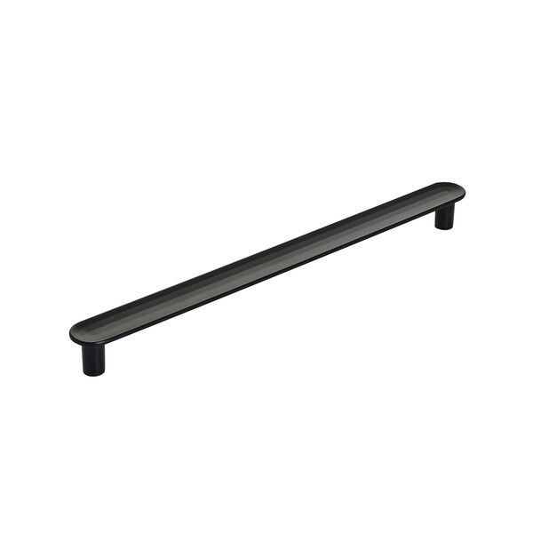 Amerock Concentric 7-9/16 in 192 mm Center-to-Center Matte Black Cabinet Pull - BP36833MB