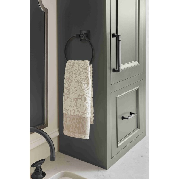 Amerock Stature 6-5/16 in 160 mm Center-to-Center Matte Black Cabinet Pull - BP36889FB