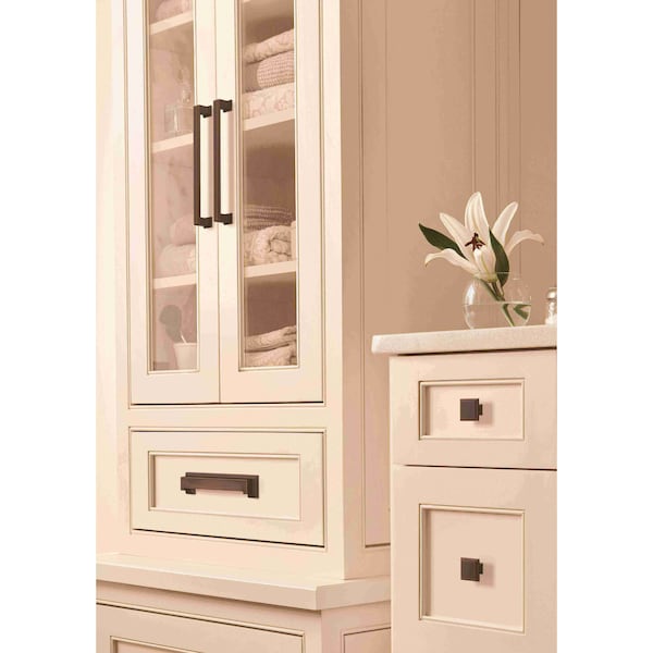 Amerock Appoint 5-1/16 in & 6-5/16 in 128 mm & 160 mm Center-to-Center Oil Rubbed Bronze Cabinet Cup Pull - BP36763ORB