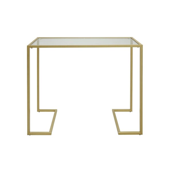 Carolina Cottage Monaco Glass Top Console - Gold - 32 x 38 x 16 in. - CF3816G-GLD