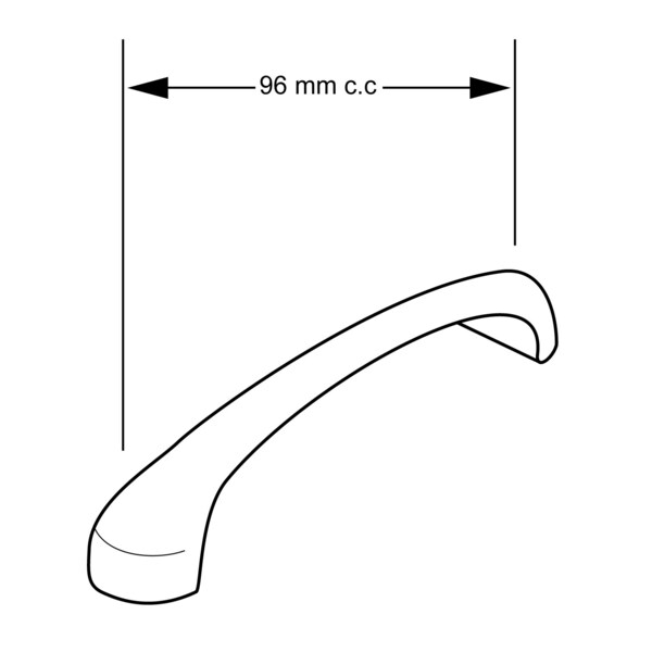 Richelieu 3-3/4 in. (96 mm) Center-to-Center Chrome Contemporary Drawer Pull - BP45996140