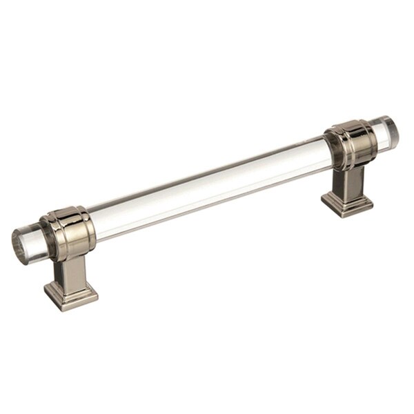Amerock 128 mm Glacio Cabinet Pull - Clear, Polished Nickel - A36655 CPN