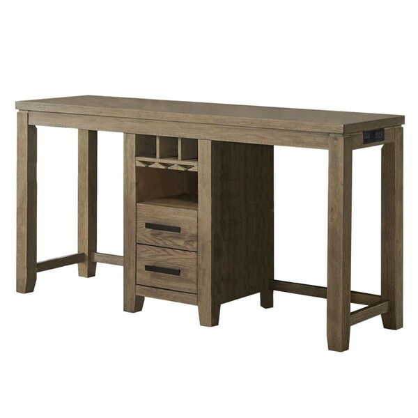 Sunset Trading 71 in. Saunders Bar Console Table with Power Strip - ED-D18620TCB
