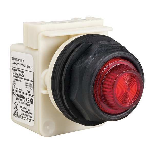 Schneider Electric Piloto de luz, LED, Rojo, 24-28V, Lente Fresnel - 9001SKP35LRR31
