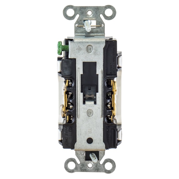 Hubbell Receptacle, 15 A Amps, 125V AC, Flush Mount, Decorator Duplex Outlet, 5-15R, White - DR15NLWH