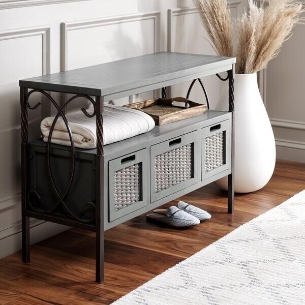 Safavieh Joshua Console Table- French Grey - 24.8 x 13.8 x 36 in. - AMH6532B