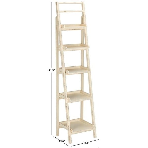 Safavieh Walker Distressed Ivory Leaning Etagere - AMH6537A