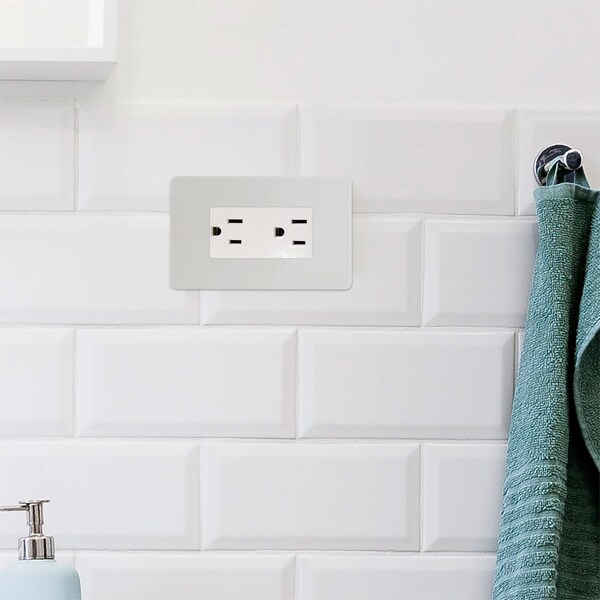 Faith Non-Tamper-Resistant Outlet, 15A 125V Decorator Receptacles, UL-Listed, White, 10PK - SSRE1-WH-10