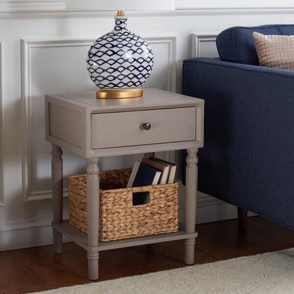 Safavieh Siobhan Accent Table- Quartz Grey - 24 x 15 x 18 in. - AMH6611C
