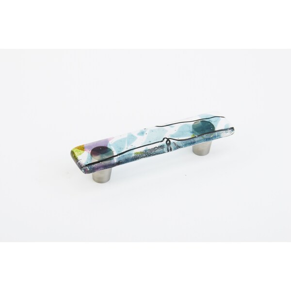 Schaub 3in Center to Center Ice Cabinet Pull Confetti Turquoise Finish - 30-COT