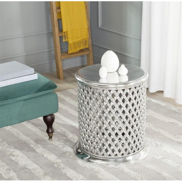 Safavieh Metal Lace Table Stool, Silver - FOX5518A