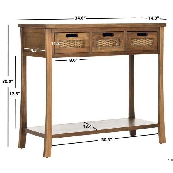 Safavieh Autumn 3 Drawer Console - Brown - AMH6510B