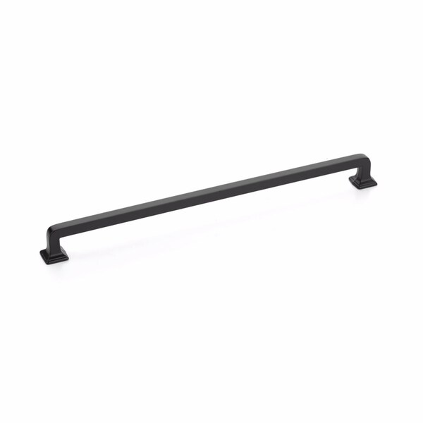 Schaub 12in Center to Center Menlo Park Cabinet Pull Matte Black Finish - 525-MB