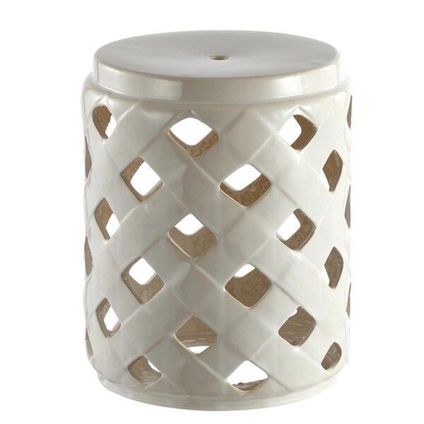 Safavieh Betli Garden Stool, Cream - ACS4574B