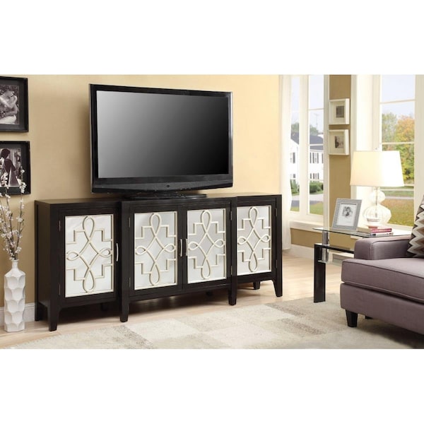 Gfancy Fixtures 72 x 15 x 32 in. Antique Black Wood Console Table - GF3094061