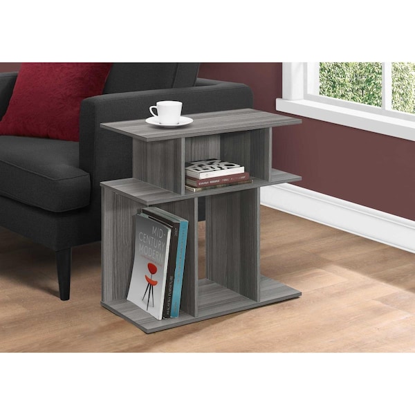 Gfancy Fixtures 23.75 in. Grey Particle Board & Laminate Accent Table - GF3703442