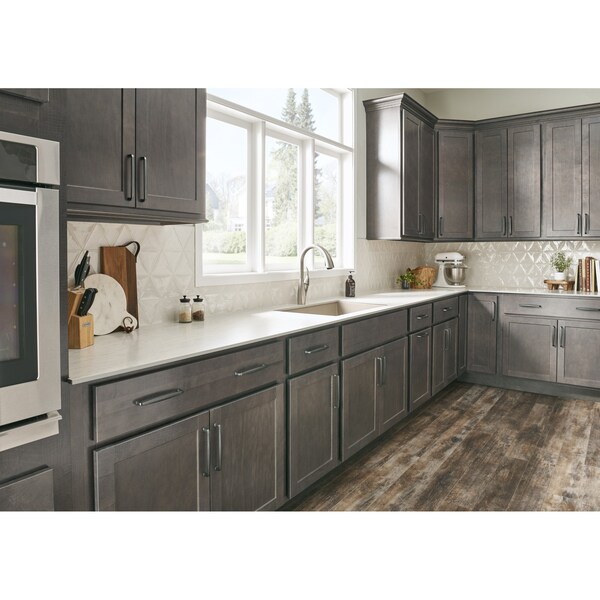 Jeffrey Alexander 128 mm Center-to-Center Satin Nickel Square Milan 1 Cabinet Pull - 1092-128SN