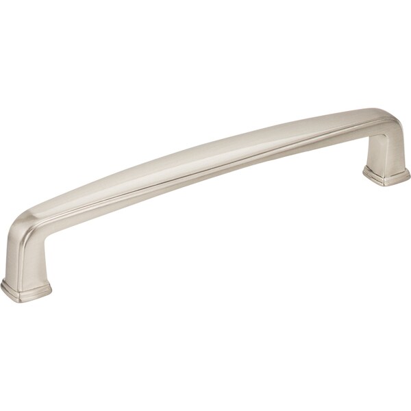 Jeffrey Alexander 128 mm Center-to-Center Satin Nickel Square Milan 1 Cabinet Pull - 1092-128SN