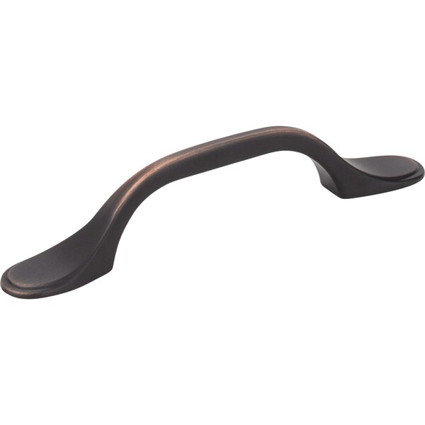 Elements By Hardware Resources 3" Center-to-Center Brushed Oil Rubbed Bronze Kenner Cabinet Pull - 254-3DBAC
