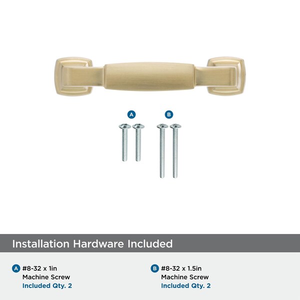 Amerock Stature 3 in 76 mm Center-to-Center Champagne Bronze Cabinet Pull - BP36891CZ