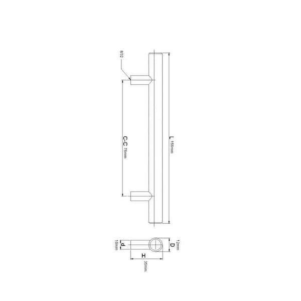 Richelieu 3 in (76.2 mm) Center-to-Center Matte Black Contemporary Drawer Pull - BP30576900