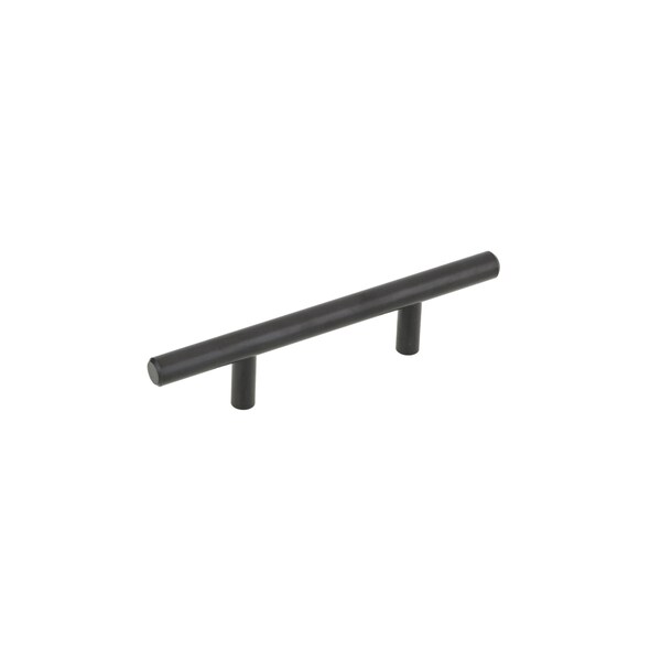 Richelieu 3 in (76.2 mm) Center-to-Center Matte Black Contemporary Drawer Pull - BP30576900