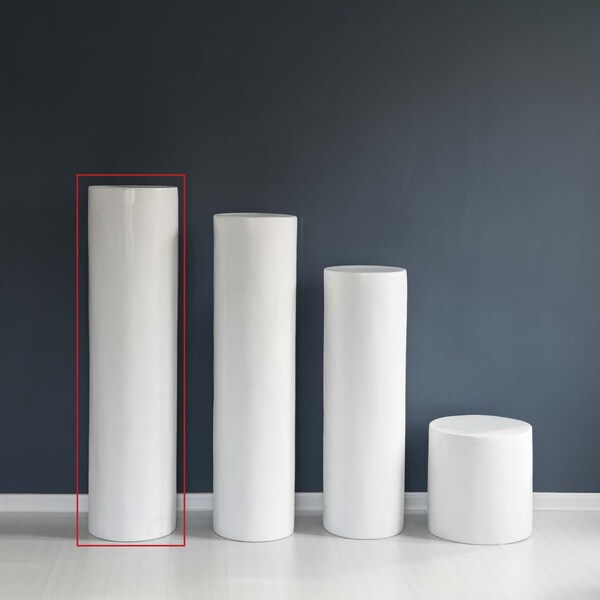 Uniquewise Fiberglass Pillar Column Flower Stand -Photography Props - Cylinder Shape Versatile Pedestal 51 Inch - QI004126-51
