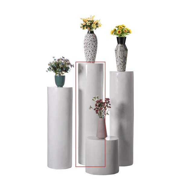 Uniquewise Fiberglass Pillar Column Flower Stand -Photography Props - Cylinder Shape Versatile Pedestal 51 Inch - QI004126-51