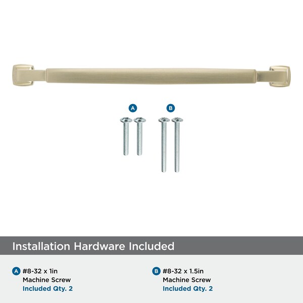 Amerock Stature 8-13/16 in 224 mm Center-to-Center Golden Champagne Cabinet Pull - BP36890BBZ