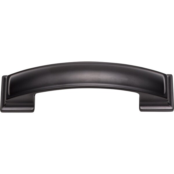 Jeffrey Alexander 96 mm Center-to-Center Matte Black Square Annadale Cabinet Pull - 435-96MB