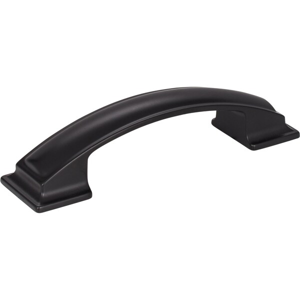 Jeffrey Alexander 96 mm Center-to-Center Matte Black Square Annadale Cabinet Pull - 435-96MB