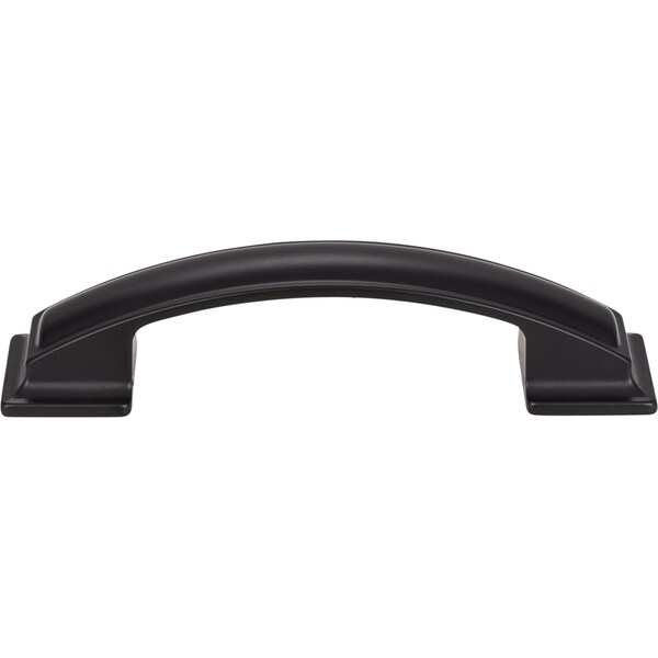 Jeffrey Alexander 96 mm Center-to-Center Matte Black Square Annadale Cabinet Pull - 435-96MB