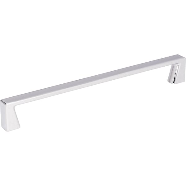 Jeffrey Alexander 192 mm Center-to-Center Polished Chrome Square Boswell Cabinet Pull - 177-192PC