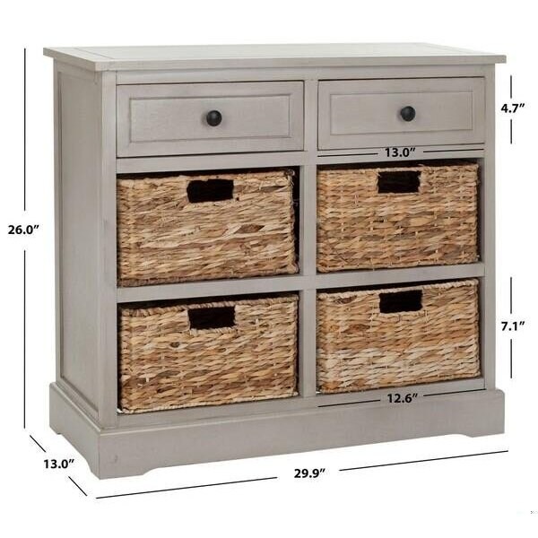 Safavieh Harry Storage Unit - Vintage Grey - AMH5702A