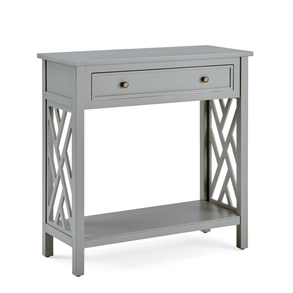 Kd Oficina 32 in. Coventry Wood Entryway Console & Sofa Table with Drawer & Shelf, Gray - KD2842662