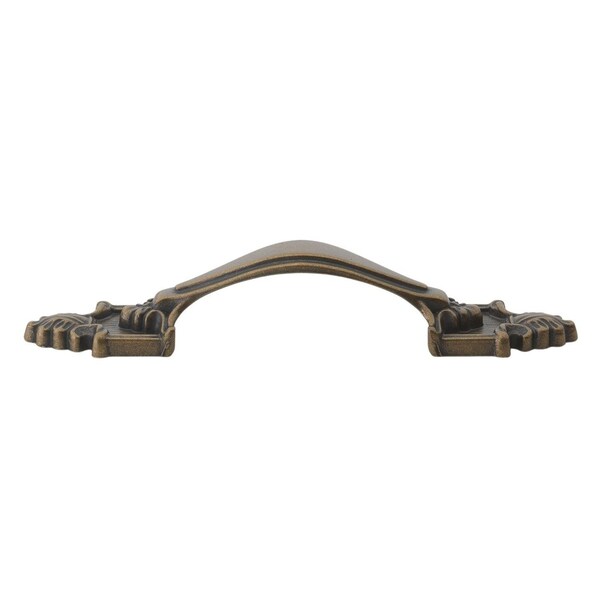 Gliderite Hardware 3-1/2 in. Center to Center Antique Brass Rustic Cabinet Pull - 4116-AB, 5PK - 4116-AB-5