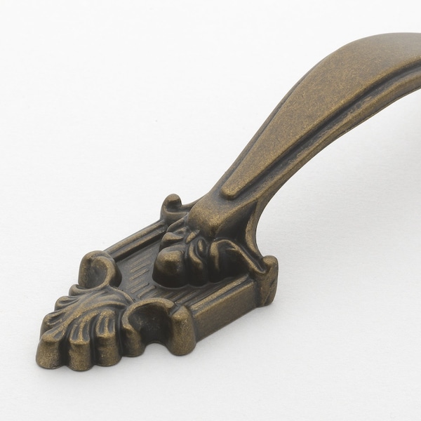Gliderite Hardware 3-1/2 in. Center to Center Antique Brass Rustic Cabinet Pull - 4116-AB, 5PK - 4116-AB-5