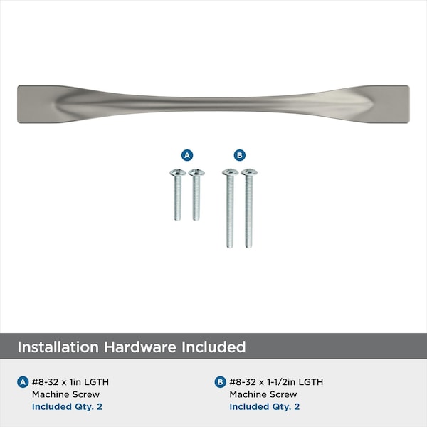 Amerock Uprise 5-1/16 in 128 mm Center-to-Center Satin Nickel Cabinet Pull - BP36918G10